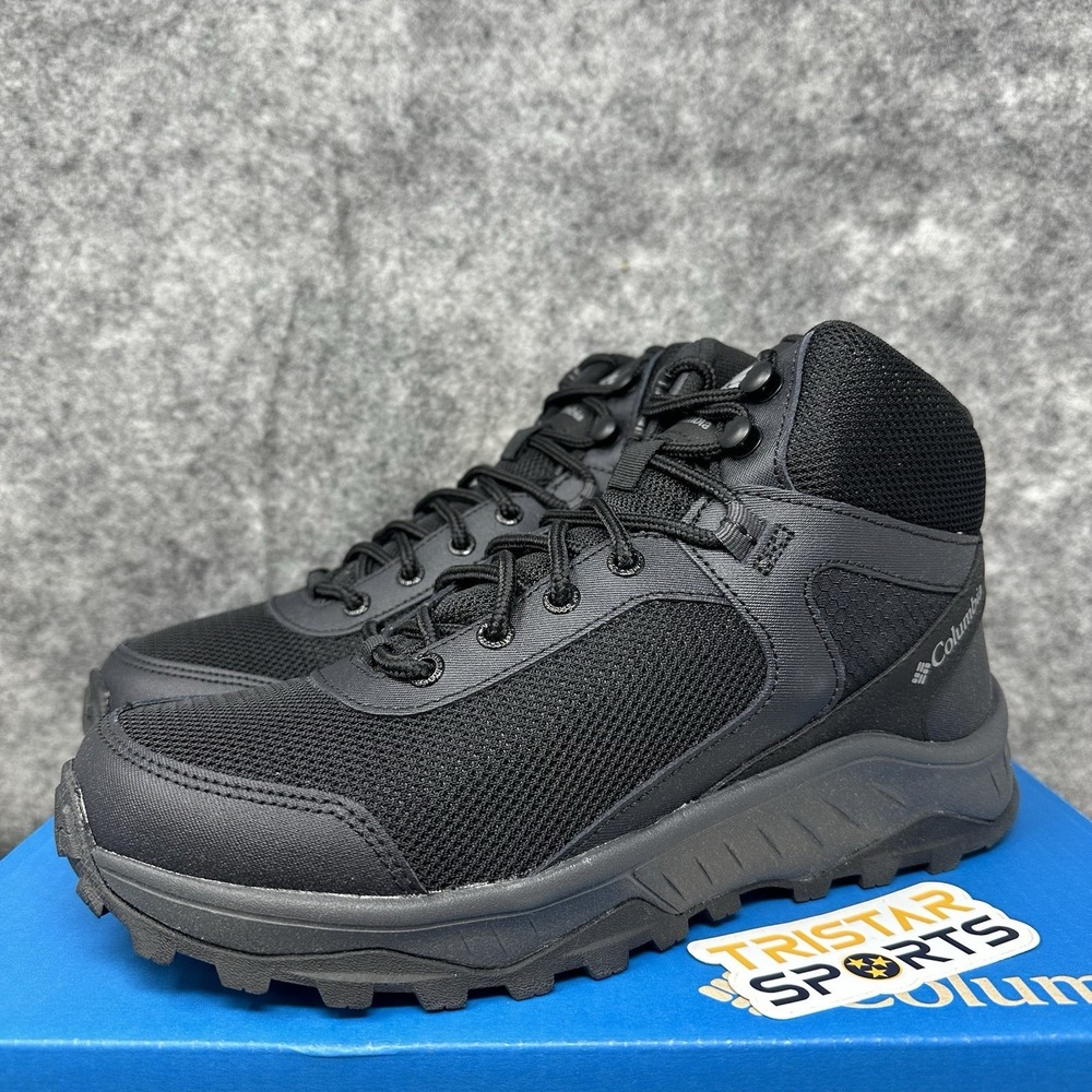 Columbia Trailstorm Ascend Mid Boots Mens Sz 8 Wide Black Waterproof BI1169-010